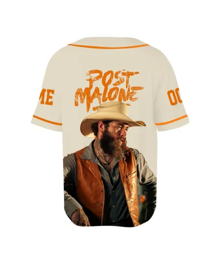 Post Malone Baseball Jersey, Personalized Tour Jersey