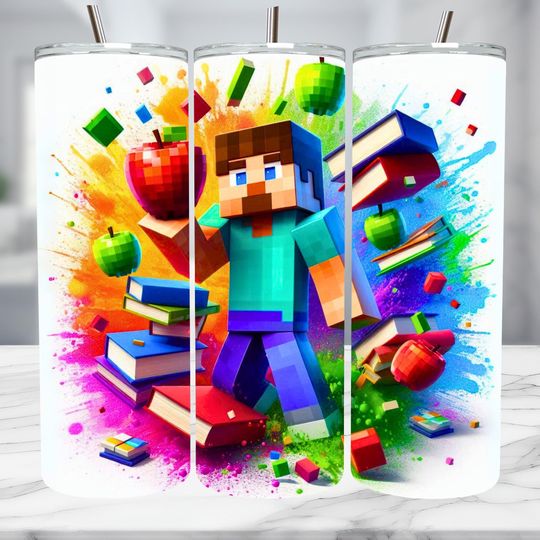 Roblox Tumbler with Lid and Straw