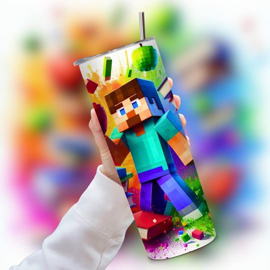 Roblox Tumbler with Lid and Straw