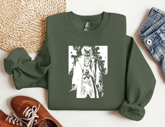 Joker Silhouette Sweatshirt, Batman Sweatshirt, Oversized Crewneck
