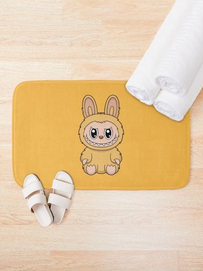 Labubu Baba Cute Character Bath Mat, For Bathroom, For Kitchen