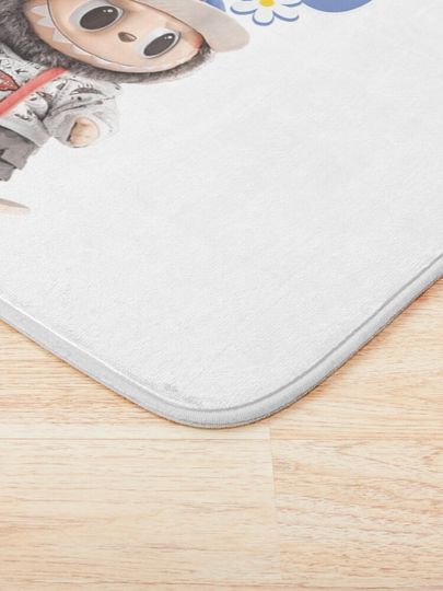 labubu party meme, funny labubu lover c u t e bath mat, for bathroom, for kitchen