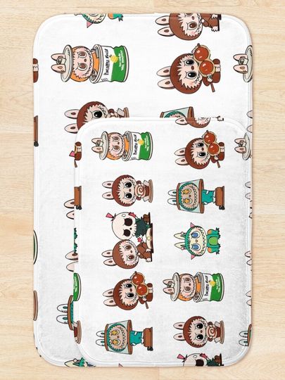 Labubu monsters sticker bundle pack Bath Mat, For Bathroom, For Kitchen