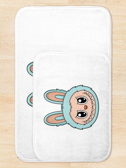 Labubu Seasalt Coconut Cute Character Bath Mat, For Bathroom, For Kitchen