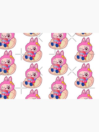 Labubu - The Monster exciting Macarons Vinyl Face  Bath Mat, For Bathroom, For Kitchen