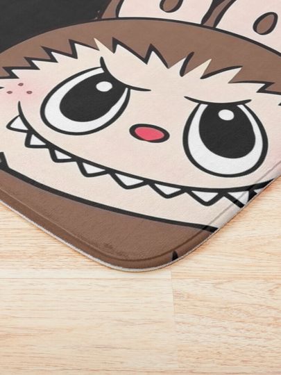 Labubu zimomo monster CHESTNUT BROWN Bath Mat, For Bathroom, For Kitchen