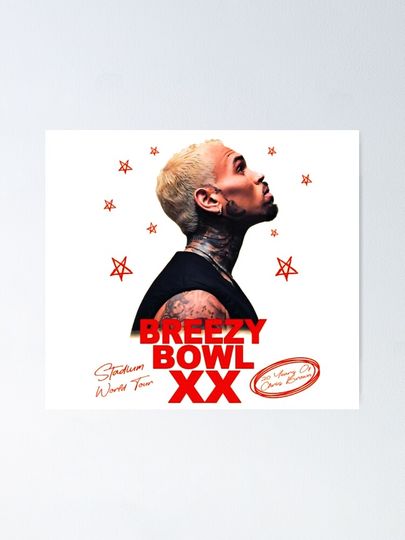 Chris Brown Tour Poster - Concert Music Wall Art Print