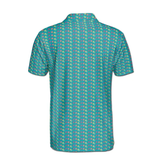 Funny Ping Pong Pattern Men's Polo Shirt