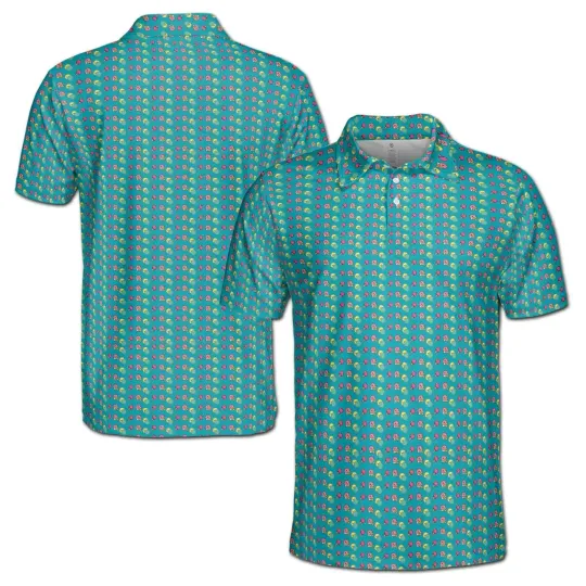 Funny Ping Pong Pattern Men's Polo Shirt