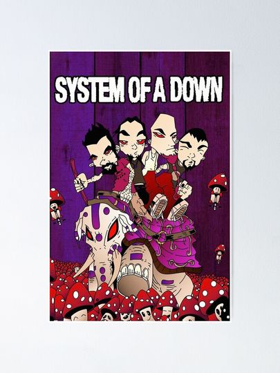 SYSTEM OF DOWN Sugar Radio Poster – Rock Band Graphic Wall Art