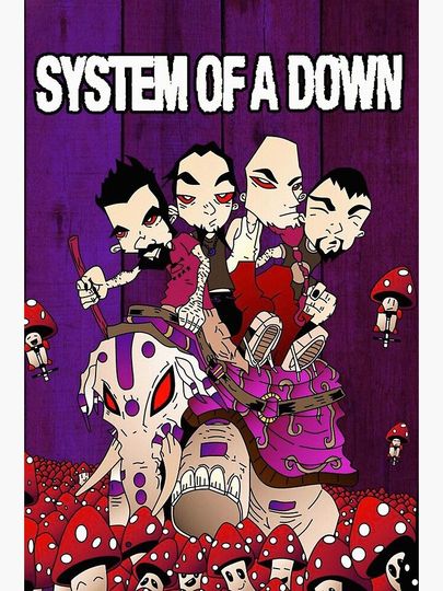 SYSTEM OF DOWN Sugar Radio Poster – Rock Band Graphic Wall Art