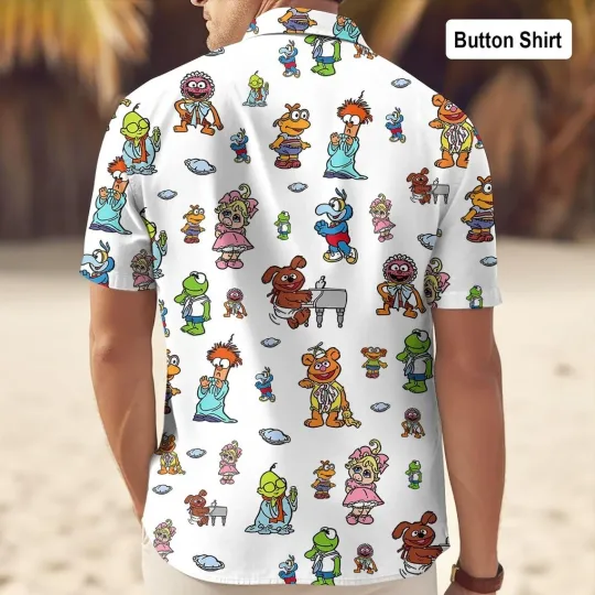 Muppets Animal Hawaiian Button Down Shirt