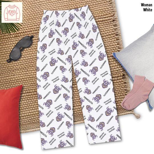 Minnesota Pattern Women's Pajama Pants, Football Fan Gift, Gift for Her