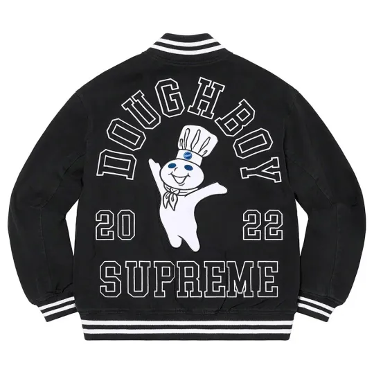 Letterman Supreme Doughboy Black Wool Varsity Jacket