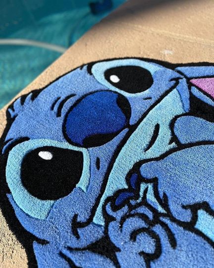 Lilo Stitch Inspired Rug - Cartoon Floor Mat