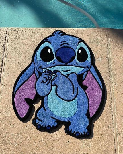 Lilo Stitch Inspired Rug - Cartoon Floor Mat