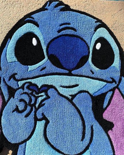 Lilo Stitch Inspired Rug - Cartoon Floor Mat