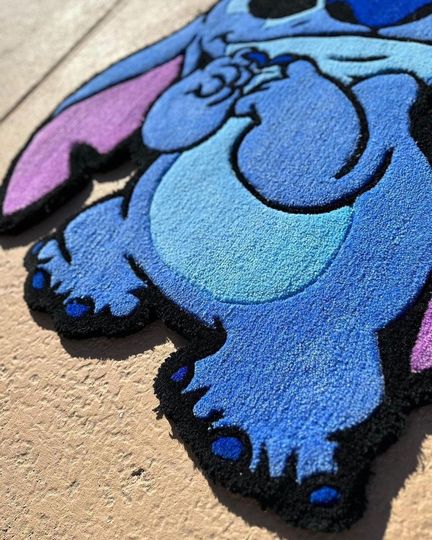 Lilo Stitch Inspired Rug - Cartoon Floor Mat