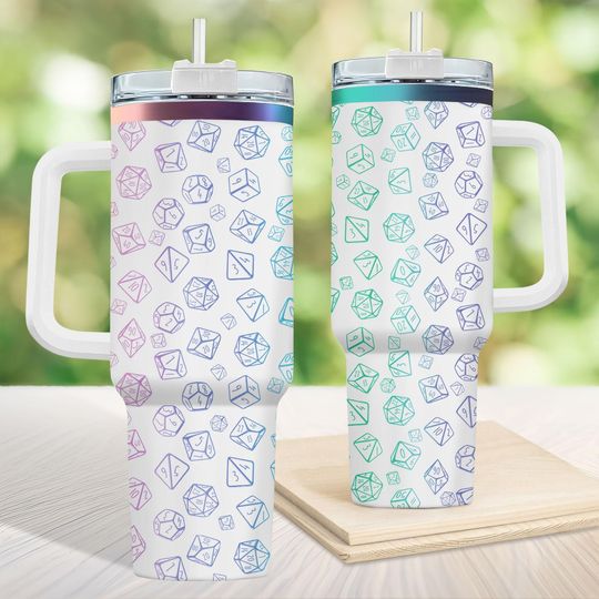 Dnd Engraved Tumbler 40Oz, Dungeons And Dragons Cup, Dnd Drinkware Tumbler