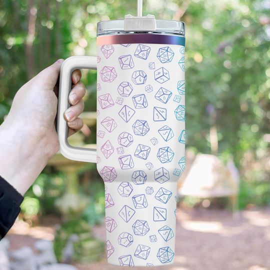 Dnd Engraved Tumbler 40Oz, Dungeons And Dragons Cup, Dnd Drinkware Tumbler