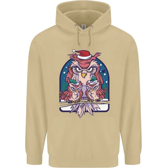 Bah Humbug Grumpy Christmas Owls Men's Hoodie