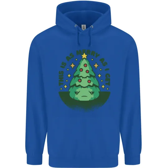 Bah Humbug Christmas Tree Mens Hoodie