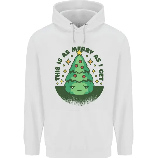 Bah Humbug Christmas Tree Mens Hoodie