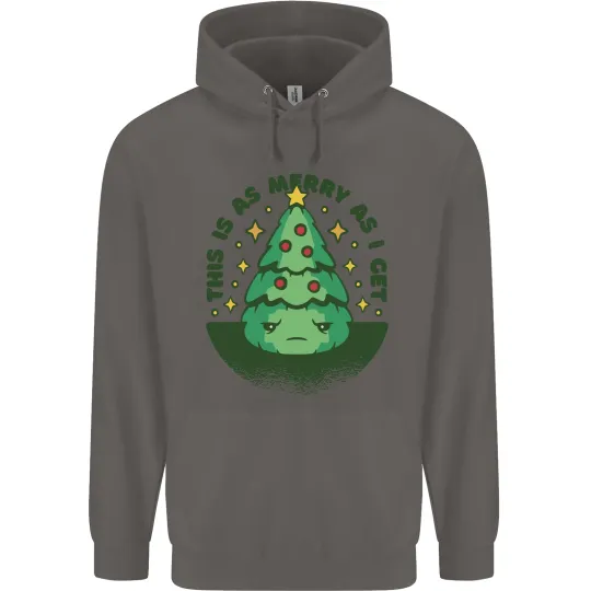 Bah Humbug Christmas Tree Mens Hoodie