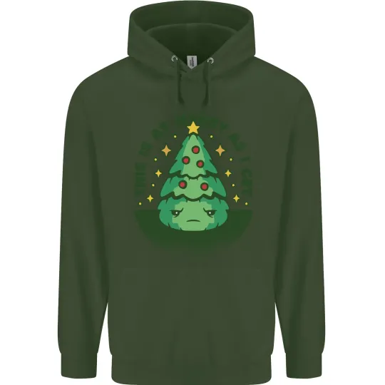 Bah Humbug Christmas Tree Mens Hoodie