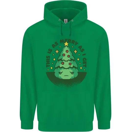 Bah Humbug Christmas Tree Mens Hoodie
