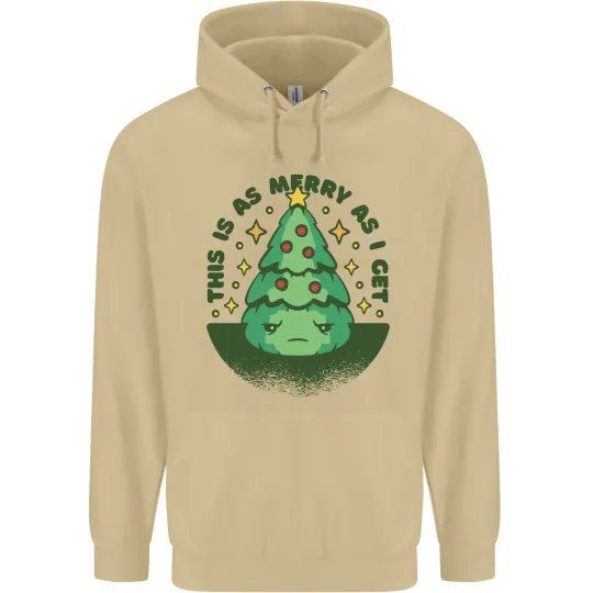 Bah Humbug Christmas Tree Mens Hoodie