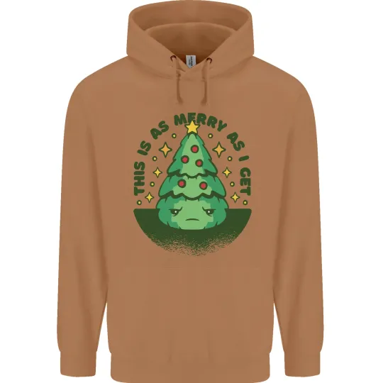 Bah Humbug Christmas Tree Mens Hoodie