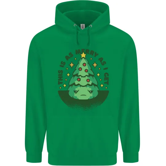 Bah Humbug Christmas Tree Mens Hoodie