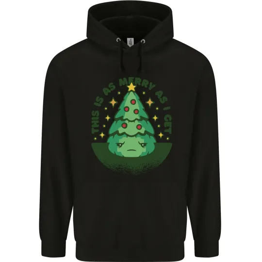Bah Humbug Christmas Tree Mens Hoodie
