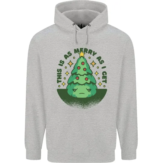 Bah Humbug Christmas Tree Mens Hoodie