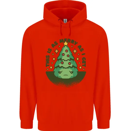 Bah Humbug Christmas Tree Mens Hoodie