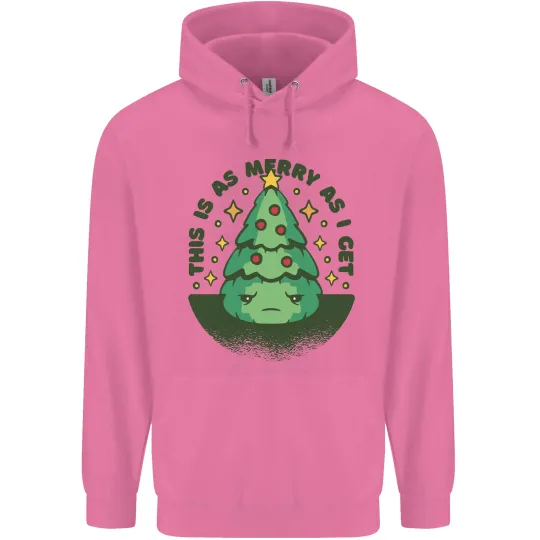 Bah Humbug Christmas Tree Mens Hoodie