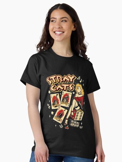 stray cats band rock stray cats Classic T-Shirt