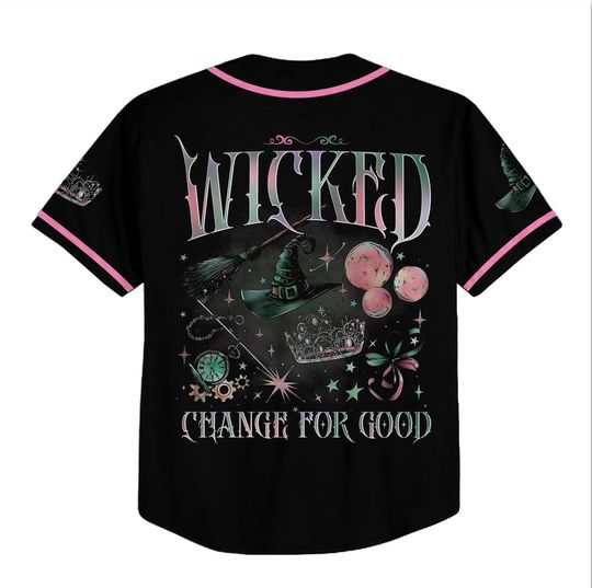 Custom Wicked Jersey Shirt, Elphaba and Glinda Jersey