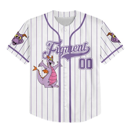 Custom Figment Little Spark Baseball Jersey