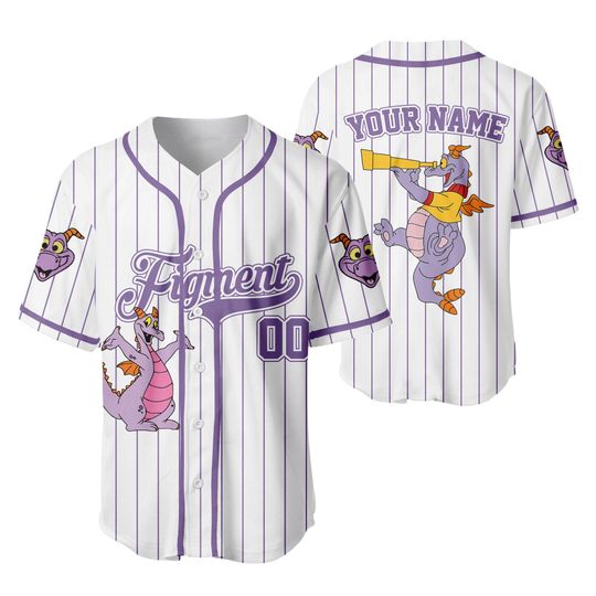 Custom Figment Little Spark Baseball Jersey