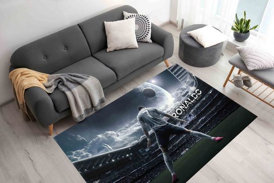 Cristiano Ronaldo Rug, Ronaldo Lover Gift Rug, Man Cave Rug, Runner Wall Hanging