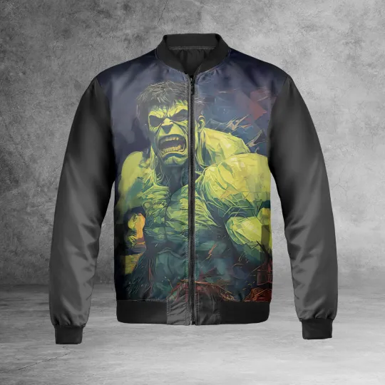 Giant Hulk Superhero Baseball Jacket for Men