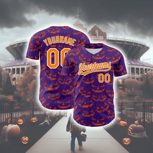 Personalized Halloween Horror Baseball Jersey Streetwear Top