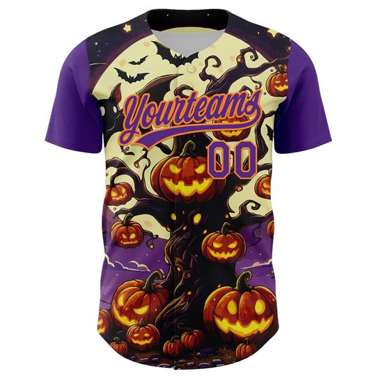 Personalized Halloween Horror Baseball Jersey, Custom Halloween Baseball Jersey