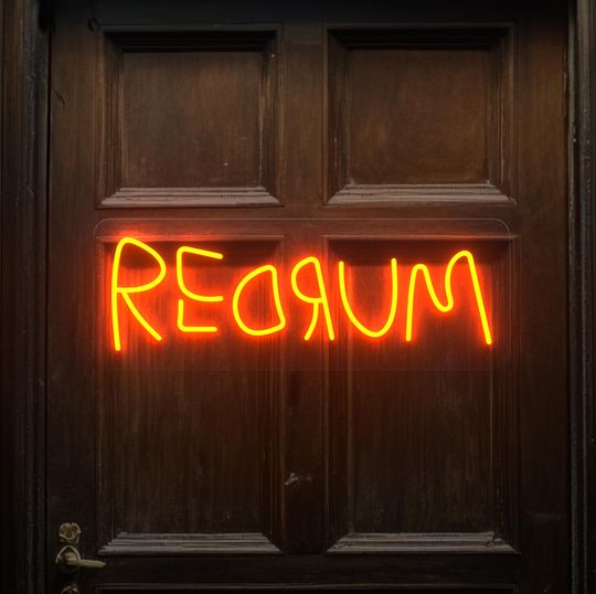 Redrum Neon Sign, Horror LED Wall Light, Creepy Room Decor, Halloween Neon Sign, Man Cave Decor, Spooky Bar Sign, Chilling Room Sign, Murder