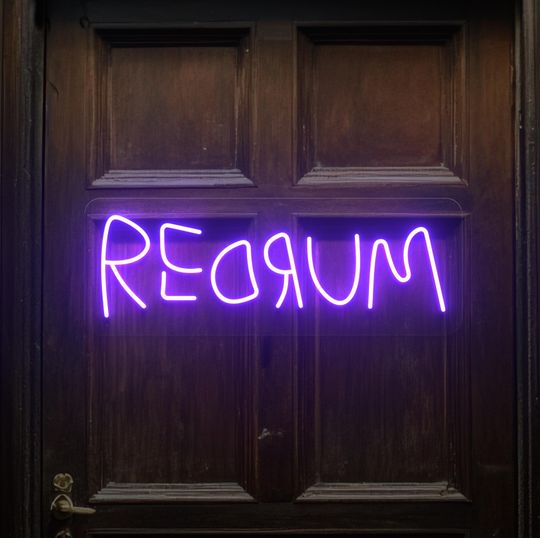 Redrum Neon Sign, Horror LED Wall Light, Creepy Room Decor, Halloween Neon Sign, Man Cave Decor, Spooky Bar Sign, Chilling Room Sign, Murder