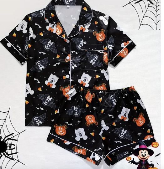 Mickey Halloween Pajama set Womens