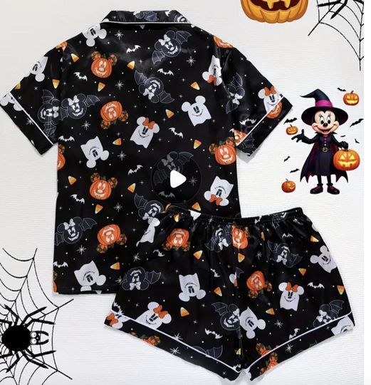 Mickey Halloween Pajama set Womens
