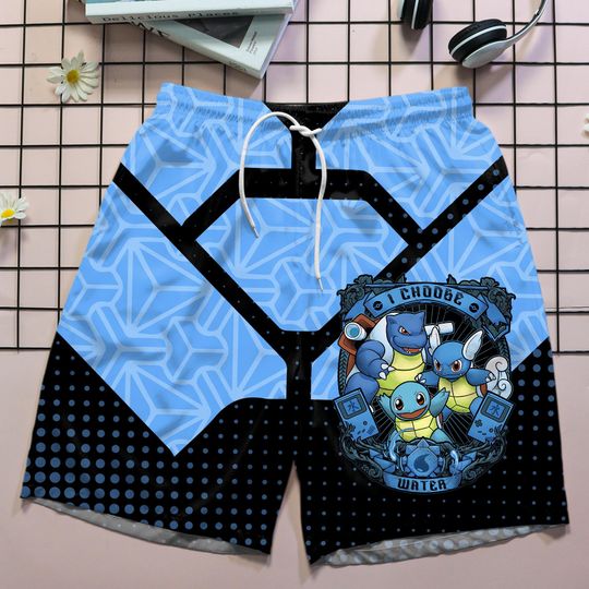 Blastoise Hawaiian Shirt, Water Style Summer Set, Squirtle Summer Outfit